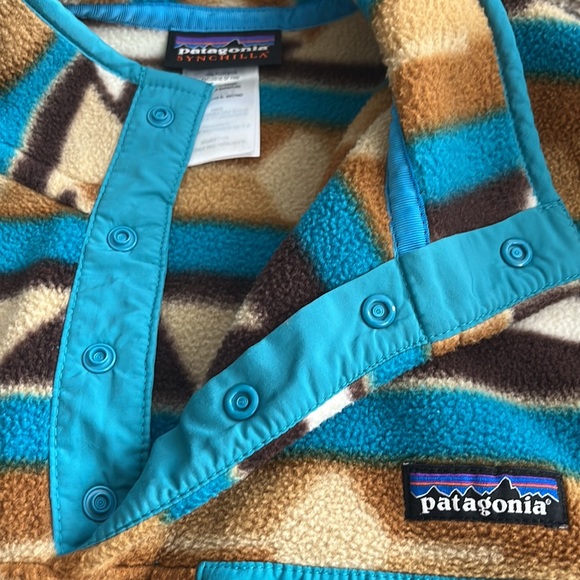 Patagonia Synchilla Snap-T Pullover Size M Guatemalan Tango Bear - Picture 9 of 9